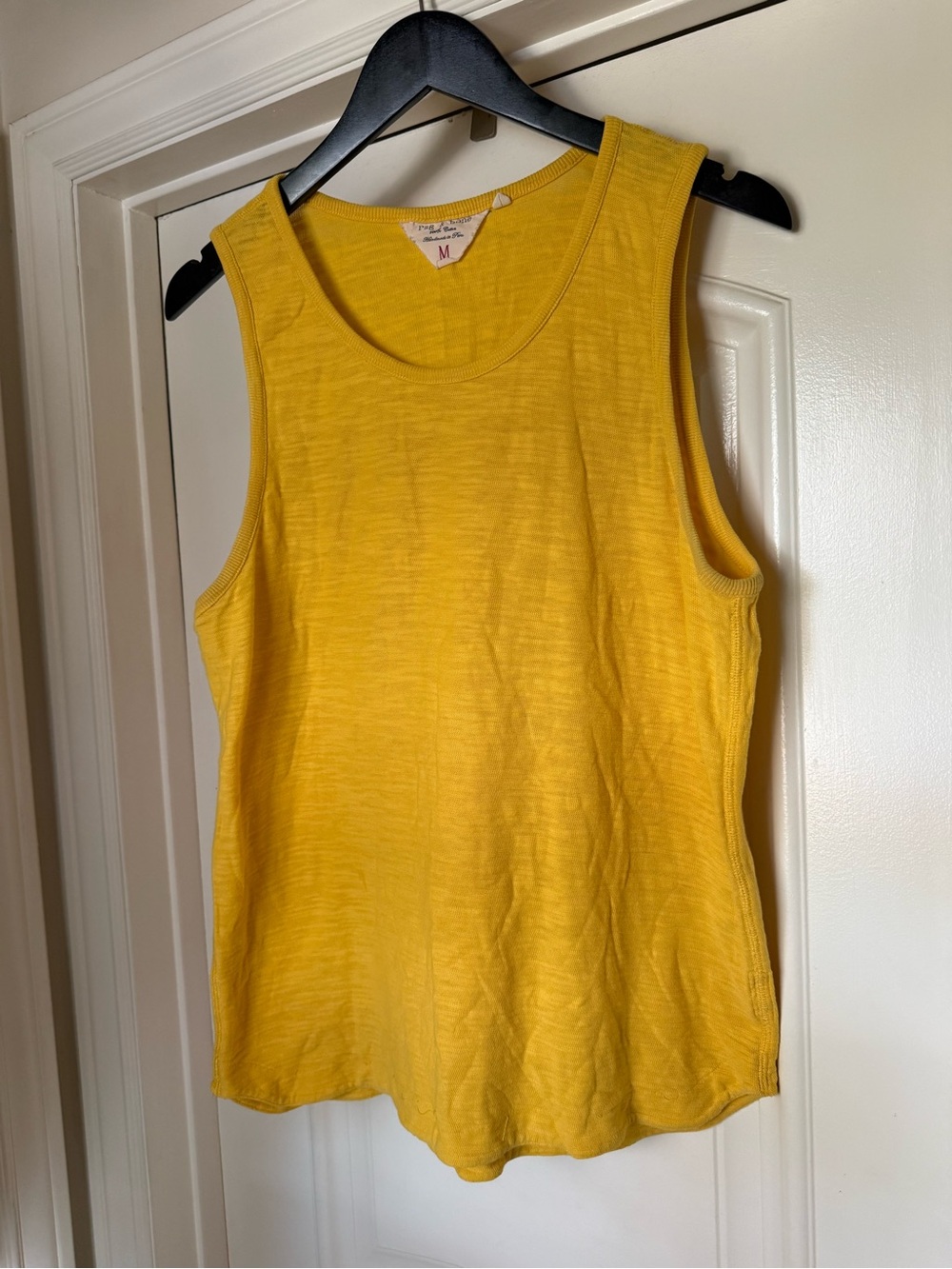 rag & bone Yellow Scoop Neck Cotton Tank